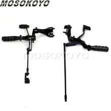 2014 2015 2016 2017 preto padrão da motocicleta completa para a frente kit de controle pegs alavancas ligação para harley sportster xl883 xl1200 2024 - compre barato