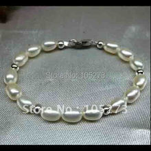 Girls Childs White Pearl Silvers Bead Bracelet S925 Sterling S925 Toddler Infant Baby New Free Shipping FN612 2024 - buy cheap