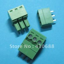 Conector do bloco terminal de parafusos, 3pin/way, passo 3.81mm, cor verde, tipo t com pino 12 peças 2024 - compre barato