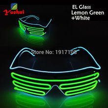 2021Fashion 17 Style Twin Color Sound active Party decor EL Shutter Glasses flickering LED Neon Glasses For Wedding Decoration 2024 - buy cheap