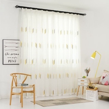 Embroidered Tulle Window Modern Curtains for Living Room Bedroom Kitchen Sheer Curtains on the Window Drapes Fabric for salon 2024 - buy cheap