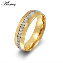 2019 valentine's day gift Simple Men's Ring Accessories Jewelry Steel Gold Finger Rings for Men jewelry Crystal Ring 2024 - buy cheap