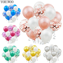 YORIWOO 15pcs Baloons Birthday Balloons Latex Confetti Balloon Happy Birthday Balloon Wedding Decoration Baby Shower Boy Or Girl 2024 - buy cheap