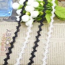 Free Shipping 30Meters DIY Sewing Accessories Curved Edge Lace 15mm White Black Centipede Lace Binding Ribbon Tapes 2024 - buy cheap