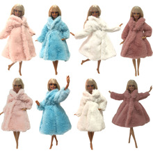 Nk casaco de boneca de alta qualidade, roupa artesanal de flanela para barbie, acessórios e brinquedos diy jj 2024 - compre barato