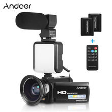 Andoer-cámara de vídeo Digital HDV-201LM 1080P FHD, videocámara DV compatible con funciones de detección facial, captura de sonrisa, belleza facial 2024 - compra barato