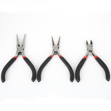 3pcs Black Handle Pliers 3 Styles Needle Nose Pliers/Double Round Pliers/Diagonal Pliers For DIY Making Jewelry Tools Equipments 2024 - buy cheap
