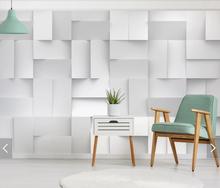 3D Stereo Abstract Geometric Wallpaper Wall Mural Grey Background Wallpapers Home Wall Art Decor Wall Paper Roll papel de parede 2024 - buy cheap