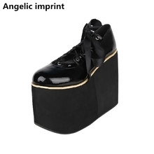 Angelic imprint woman mori girl lolita cosplay shoes lady high heels pumps wedges women princess dress party shoes riband 13cm 2024 - buy cheap