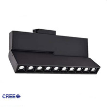 Lâmpada led para pista 2 linhas 3 linhas 4 linhas 20w cree cob rail, lâmpada led para rastreamento, lâmpada para exposição shopping store 2024 - compre barato