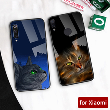 Capa de vidro para celulares xiaomi 6a, capa traseira de gato redmi note 7, mi 5, redmi note 6, 6x, note 5, 6, 7, mi max, 3, mi play, k20 pro 2024 - compre barato