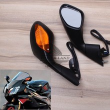 1pair Motorcycle Rear View Mirrors Side Rearview+Integrated Turn Signals Amber Light For Aprilia RSV 1000 RSV1000 2004-2008 2024 - buy cheap