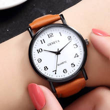 Роскошные модные женские часы из нержавеющей стали с кожаным ремешком, Кварцевые аналоговые наручные часы, подарок, часы 2024 - купить недорого