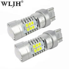 WLJH 2x T20 7443 7440 LED Bulb 21W 800LM 2835 SMD Lens Car DRL Daytime Running Lights Parking Tail Brake Light Turn Signal Lamp 2024 - buy cheap