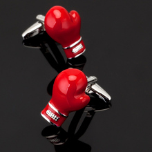 Бесплатная доставка, новая мужская рубашка Запонки красные боксерские перчатки запонки старшие дизайнерские эксклюзивные подарочные кнопки 2024 - купить недорого