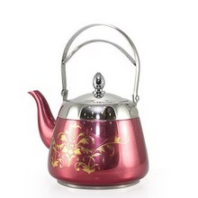 Чайник чайный из нержавеющей стали с фильтром, Дворцовый чайник с цветочным узором, утолщенный чайник кунг-фу, кофейник 2024 - купить недорого