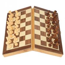 Portable Wooden Magnetic Chess Toys Set Folding Party Board Game International Magnetic Chess Toys For Children Beginners Adults 2024 - buy cheap