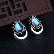 wholesale natural moonstone waterdrop silver plated Crescent earrings for women fashion earrings jewelry accessories Gifts 2024 - buy cheap