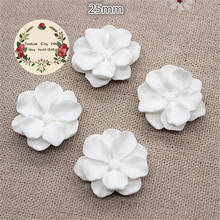 10pcs 25mm New Arrival White Resin Flower Flatback Cabochon Art Supply DIY Decorative Craft Scrapbooking 2024 - buy cheap