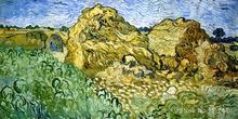 famous art for bedroom Field with Stacks of Wheat Vincent Van Gogh paintings Hand painted High quality 2024 - buy cheap