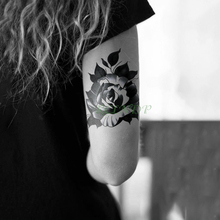 Tatuagem temporária à prova dwaterproof água adesivo rosa flor falso tatto flash tatoo mão pé ombro braço tatouage para menina 2024 - compre barato