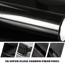 200cm*50cm 5D High Glossy Carbon Fiber Vinyl Film Car Styling Wrap Motorcycle Car Styling Accessories Interior Carbon Fiber Film 2024 - buy cheap