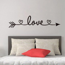 Amor seta decalque da parede adesivos de parede vinil decalque arte escultura decoração para sala crianças interror texto moderno adesivo parede diy zw229 2024 - compre barato