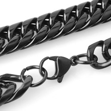 13MM Heavy 316L Stainless Steel Black Tone Curb Cuban Link Chain Necklace Or Bracelet Mens Unisexs Jewelry 7"-40" Christmas Gift 2024 - buy cheap