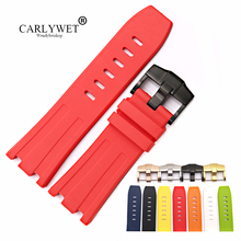 CARLYWET 28mm Wholesale Rubber Waterproof Watchbands Silicone Replacement Wrist Watch Band Strap Belt With Pin Buckle 2024 - buy cheap