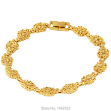 New Unique Women Men Chain & Link Bracelet  Gold Filled Plated Wide Exquisite pattern Bracelets Bangles Free shipping 2024 - buy cheap
