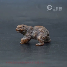 Карманный (медведь Гризли) маленькие украшения старинная бронзовая скульптура 2024 - купить недорого