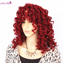 Amir Hair Short wig Synthetic Afro Kinky Curly Hair Wigs with Medium Red  Black and Blonde colors for Women Wigs Heat Resistant 2024 - buy cheap