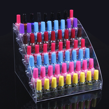 Wholesale Acrylic Clear View Assembled Cosmetics Nail Polish Lipstick Storage Orgonizer Display Stand Holder 7 Layers New 2024 - buy cheap