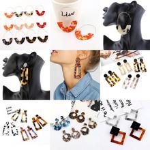 2019 New Geometric Acrylic Drop Earrings For Ladies Trendy Dangle Earrings For Women Statement Jewelry Party Gift Wholesale 2024 - buy cheap