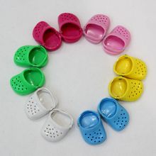 Baby Doll Shoes 7cm Shoes Hole Shoes Flash Shoes Fits 43 cm Dolls Baby and 18" Doll Summer Sandals American doll Accessories 2024 - buy cheap