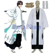 Anime Bleach 5th Division Captain Aizen Sousuke Cosplay Kimono Uniform Suit Men's Halloween Costumes Custom Size free shipping 2024 - buy cheap