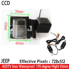 CCD Wholesale170 широкоугольная HD камера ночного видения Автомобильная камера заднего вида обратная резервная цветная парковочная камера forJEEP Wrangler 2012-2013 2024 - купить недорого