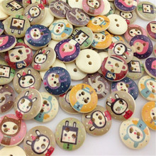 New 100pcs Lovely Rabbit Wood Buttons 15mm Sewing Craft Mix Lots WB162 2024 - buy cheap