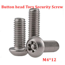 50pcs M4*12 ISO7380 Torx Button Head Tamper Proof Security Screw A2 Stainless Steel Anti-theft Screws 2024 - buy cheap