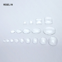 REGELIN 50pcs/lot 8-30mm Round/Oval/Square Flat Back Clear Glass Cabochon Transparent DIY Fashion Jewelry Promotion 2017 Fashion 2024 - buy cheap