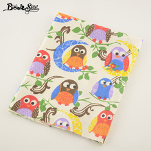 Booksew Home Textile Printed Owls Designs Cotton Linen Fabric Sewing Material Tissu For Bag TableCloth Curtain Pillow Decoration 2024 - buy cheap