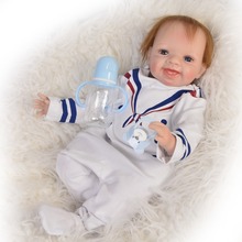 Boneca realista bebê reborn, 22 polegadas, silicone, vinil, adorável, 55cm, alta qualidade, recém-nascido, realista 2024 - compre barato