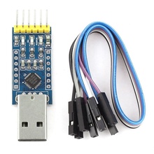 CP2102 USB 2,0 к UART TTL 6PIN модуль последовательный конвертер адаптер синий + серебристый 2024 - купить недорого