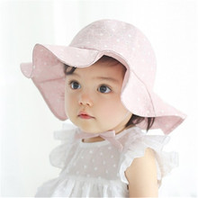 Kids Sun Cap New Toddler Infant Baby Girl Children Summer Autumn Outdoor Girls Boys Brim Sun Beach Visor Cotton Bucket Hat 2024 - buy cheap