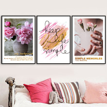 Wall Art Canvas Painting Cup Flower Love Hands Nordic Posters And Prints Canvas Pictures For Living Room Bedroom Decor 2024 - buy cheap