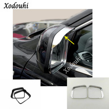 For Jeep Grand Cherokee 2014 2015 2016 2017 2018 Car Rear Rearview Side Glass Mirror Trim Frame Rain Shield Sun Visor Shade 2pcs 2024 - buy cheap