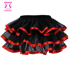 Elastic Petticoat Gothic Women Short Skirt Burlesque Mesh Sexy Micro Mini Tutu Skirt Ladies Performance Steampunk Skirts 2024 - buy cheap