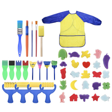 48pcs /Set DIY Painting Tools Stamps Toys Flower Stamp Sponge Brush Set Art Supplies For Kids 2024 - buy cheap