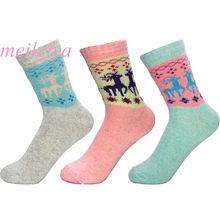 MEI LEI YA 5 Pair/Bag Rabbit Wool Socks Autumn And Winter Ladies Wool Socks Thick Section Warm Socks Stitching Fawn Pattern 2024 - buy cheap