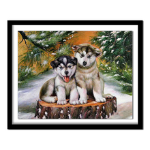 diamant painting 5d diy diamond painting full square Diamond embroidery animals dogs diamond  round new arrivals 131DD 2024 - buy cheap